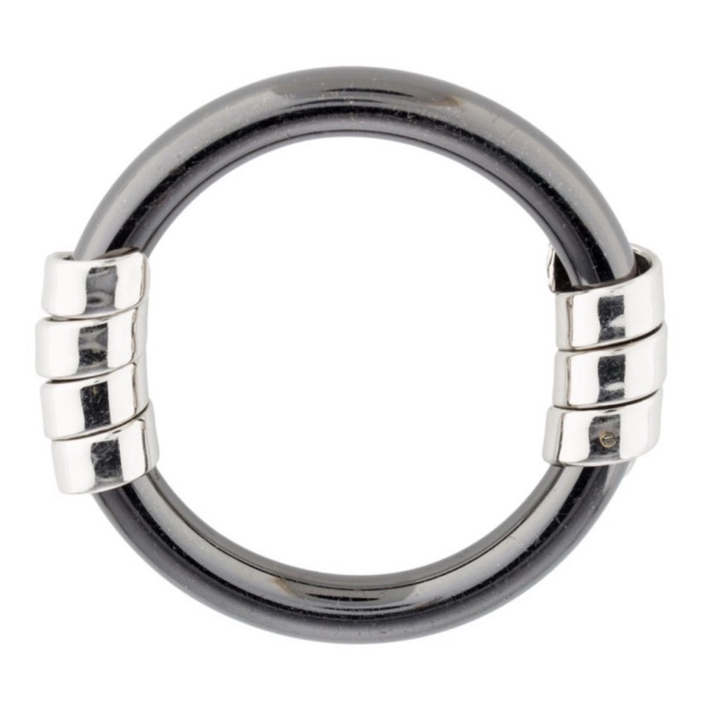 Silver and Black unisex Ring